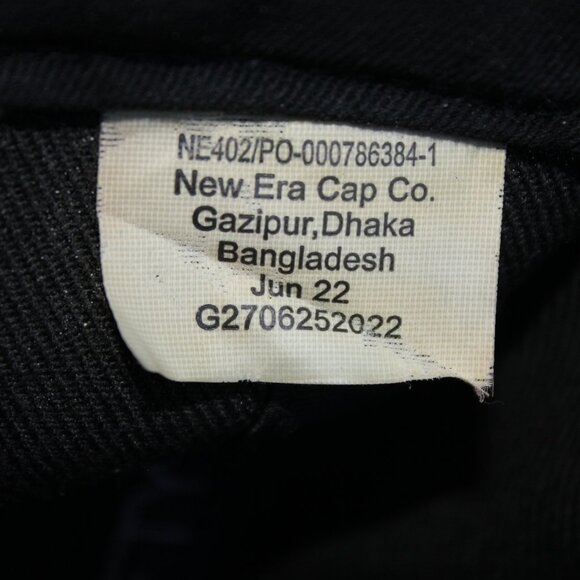 New Era 100% Polyester Black TA/FB Baseball Cap Hat One Size Adjustable Snapback - Picture 9 of 9